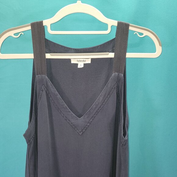 Splendid Collection Navy Blue Sleeveless V-Neck Tiered Dress XS - Picture 2 of 11